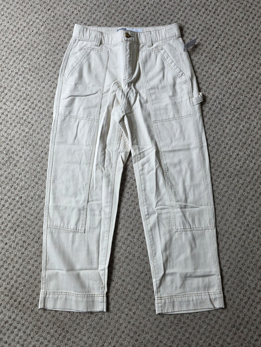 Old Navy Offwhite Double Knee Carpenter Pants NWT